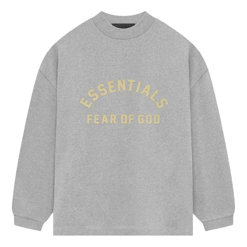 Pulover Fear of God Essentials Heavy Jersey Long-Sleeve T-Shirt Siva | 125SP242016F