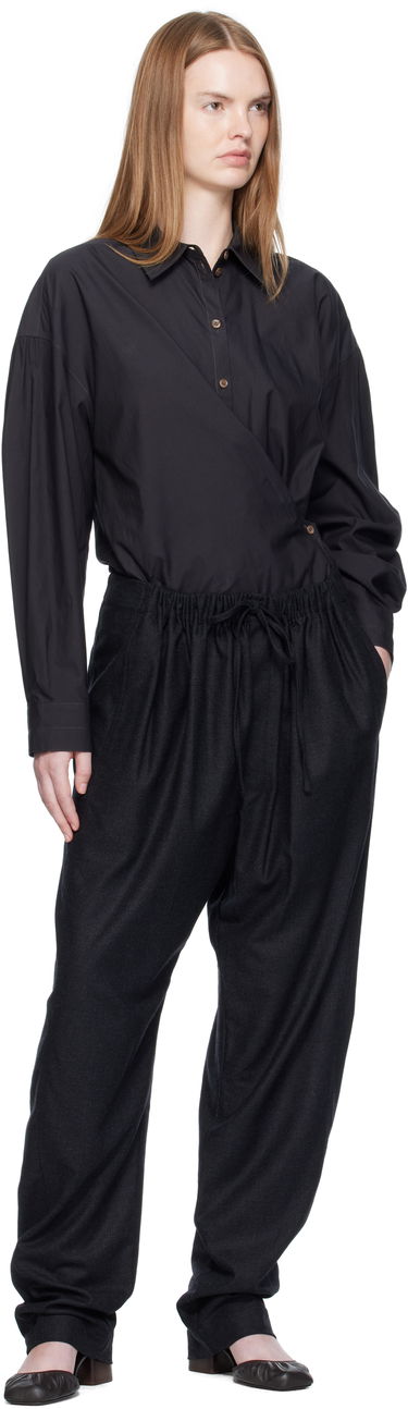 Hlače LEMAIRE Drawstring Trousers Črna | PA1222 LF1158, 3