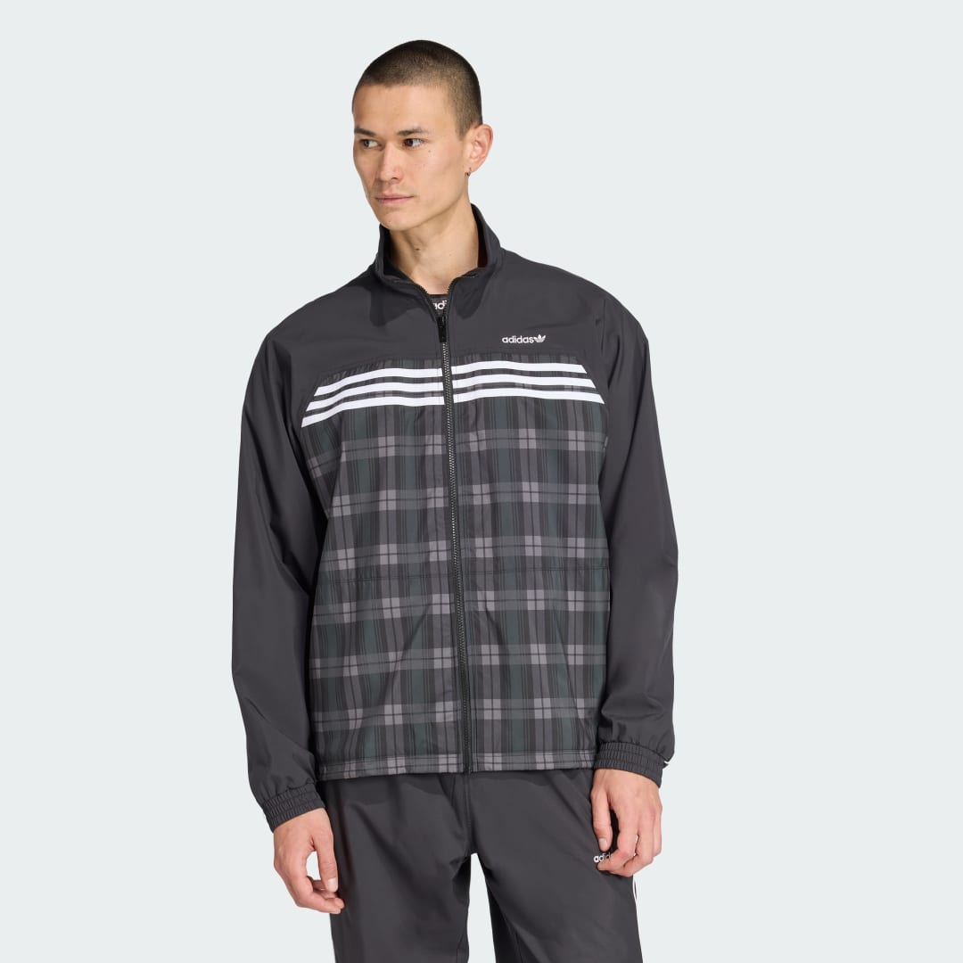 Jakna adidas Performance Relaxed Fit Tartan Track Jacket Črna | JV7743, 0