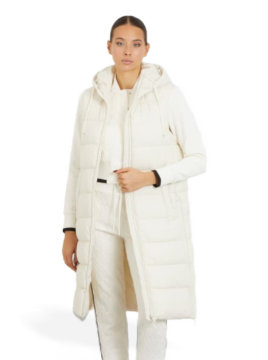 Telovnik GUESS Sleeveless Long Puffer Bela | V4RL01WFYE2