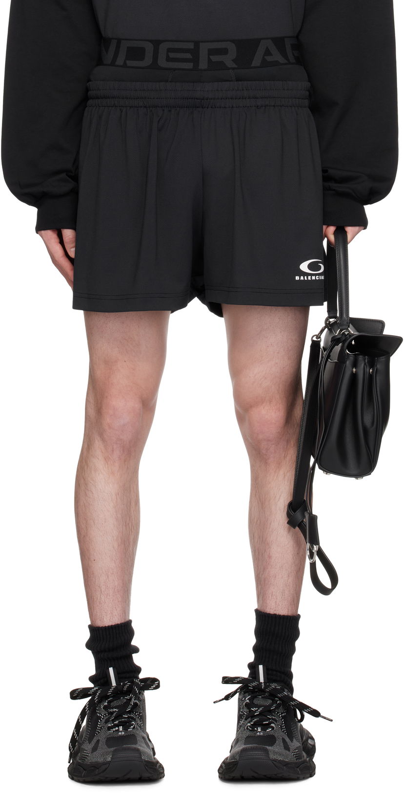Kratke hlače Balenciaga Under Armour Edition Running Shorts Črna | 815709TRVY1