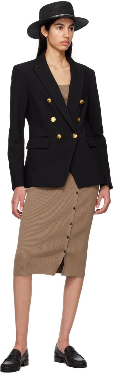 Krila rag & bone Asher Midi Buttoned Ribbed Skirt Rjava | WAS23S026YL26, 3