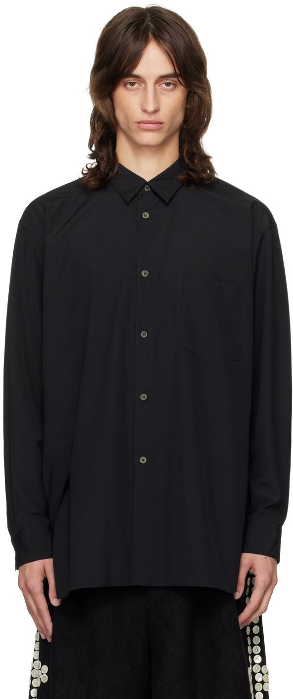Srajce Comme des Garçons Homme Plus Black Asymmetric Shirt Črna | PN-B024-051