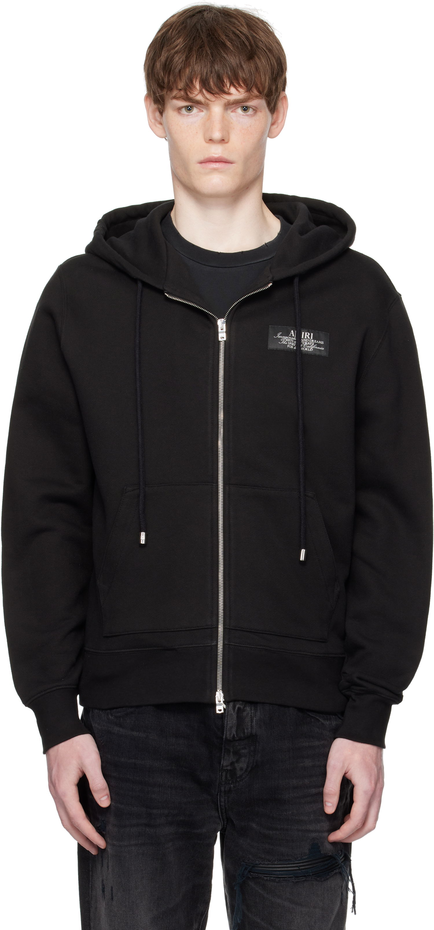 Pulover AMIRI AMIRI 'Amiri Spirit' Zip Hoodie Črna | AMJYHD1118, 0