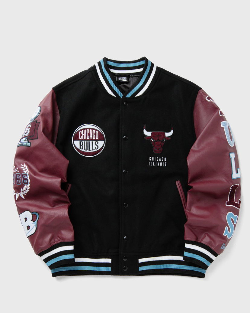 Bomber jakna New Era Chicago Bulls Varsity Jacket Črna | 60684336