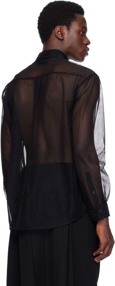 Srajce Simone Rocha Simone Rocha Sheer Ruffle Bib Shirt Črna | 5241 0069, 2