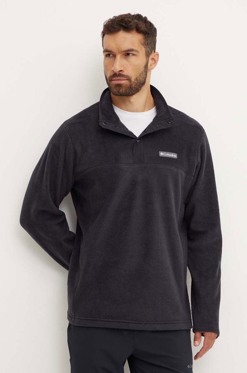 Pulover Columbia Steens Mountain Half Snap Sweatshirt Črna | 2097721