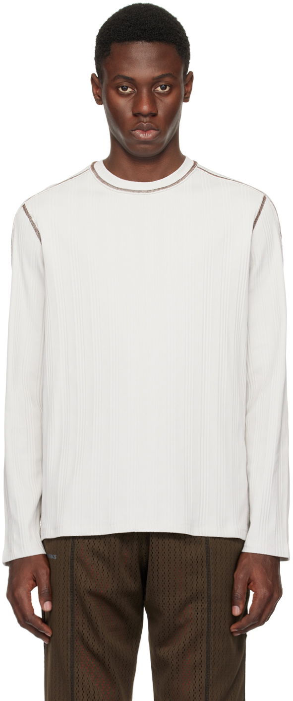 Majica AFFXWRKS Long Sleeve Boxy Fit T-Shirt Bela | SS24ML01V2