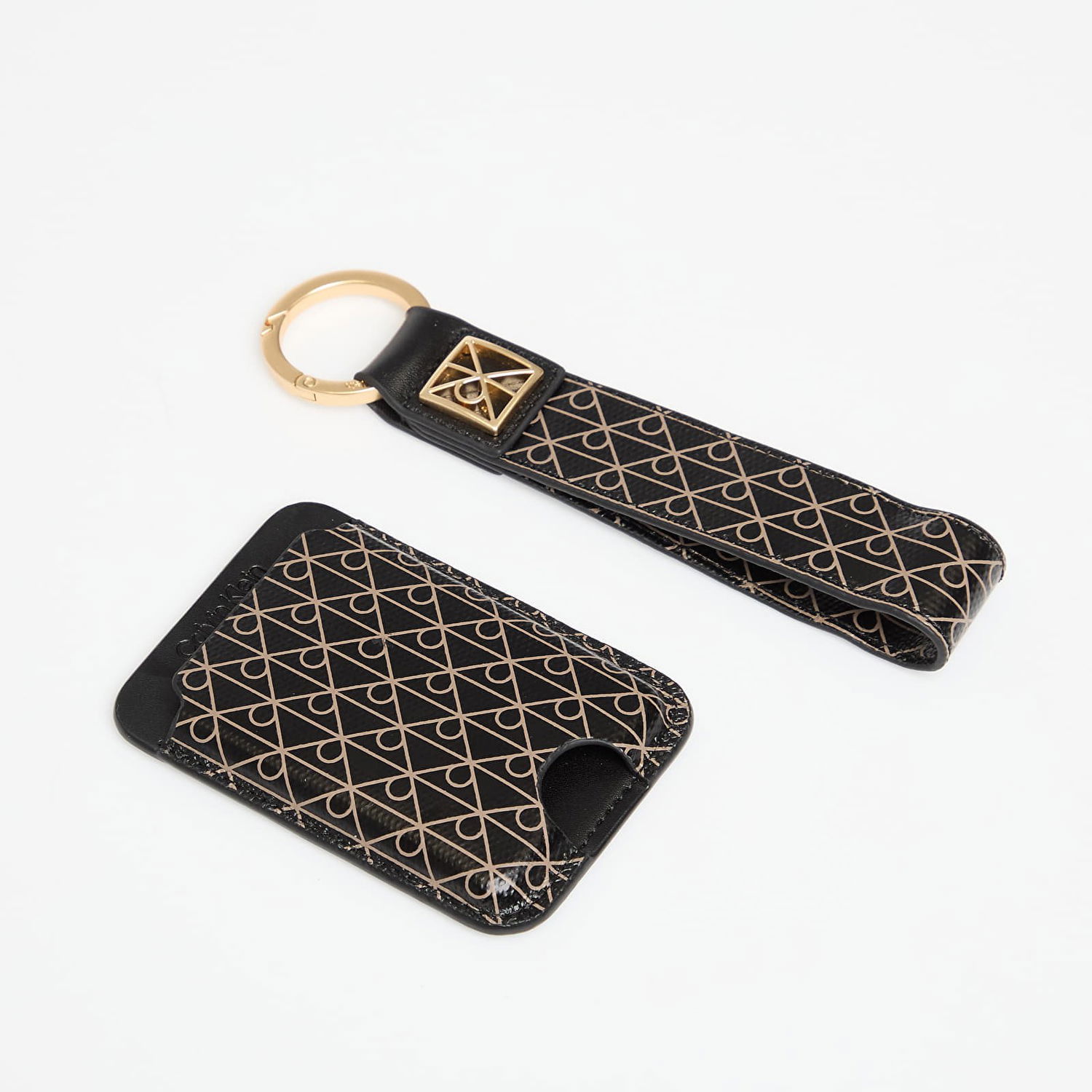 Obeski za ključe CALVIN KLEIN Calvin Klein Emblem Aop Key Fob and Cardholder Set Črna | LV04F1101G UB1, 0