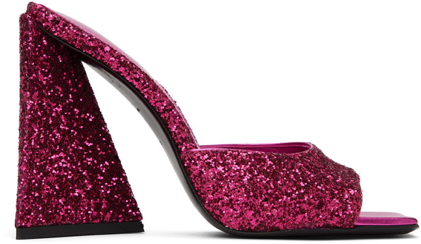 Nega čevljev The Attico Attico Devon Glitter Mules Roza | 227WS000 G001