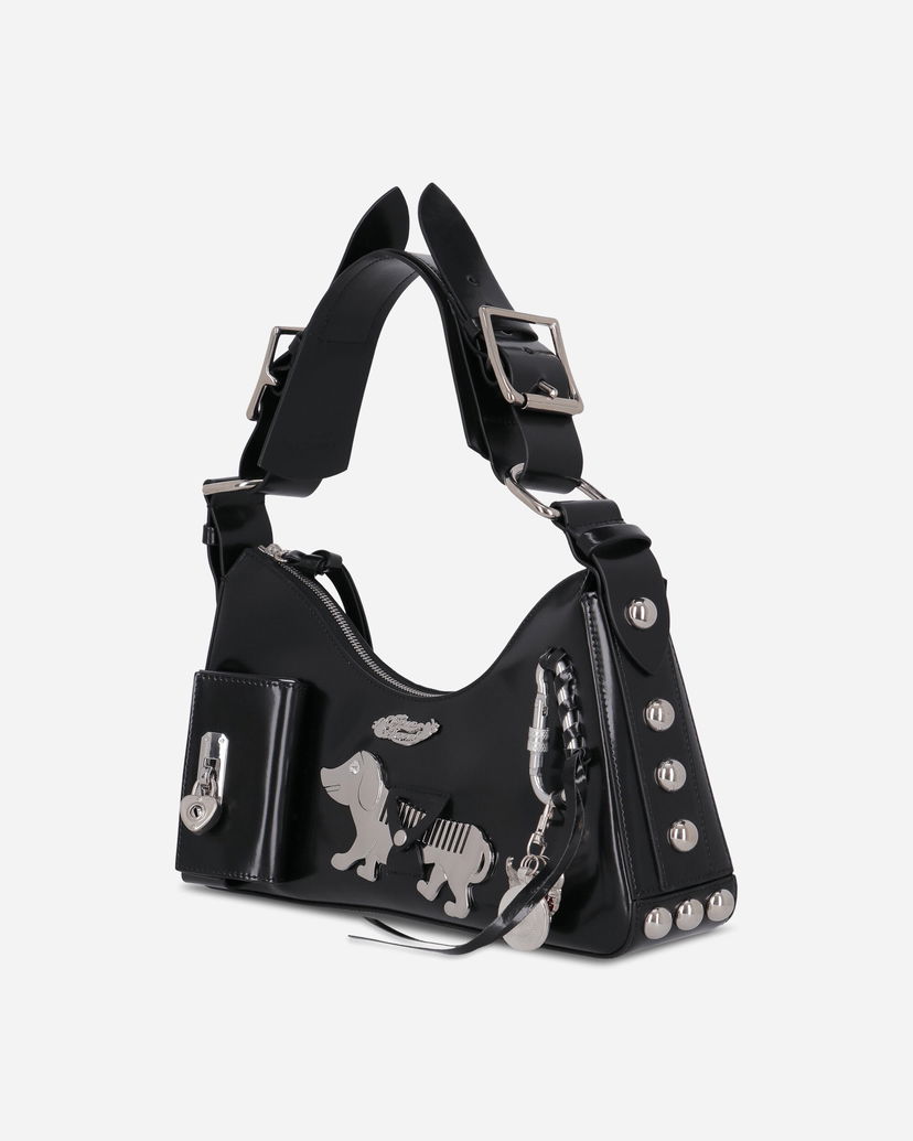 Torba za čez ramo Chopova Lowena Mini Sofia Shoulder Bag Črna | 6452 BLCK