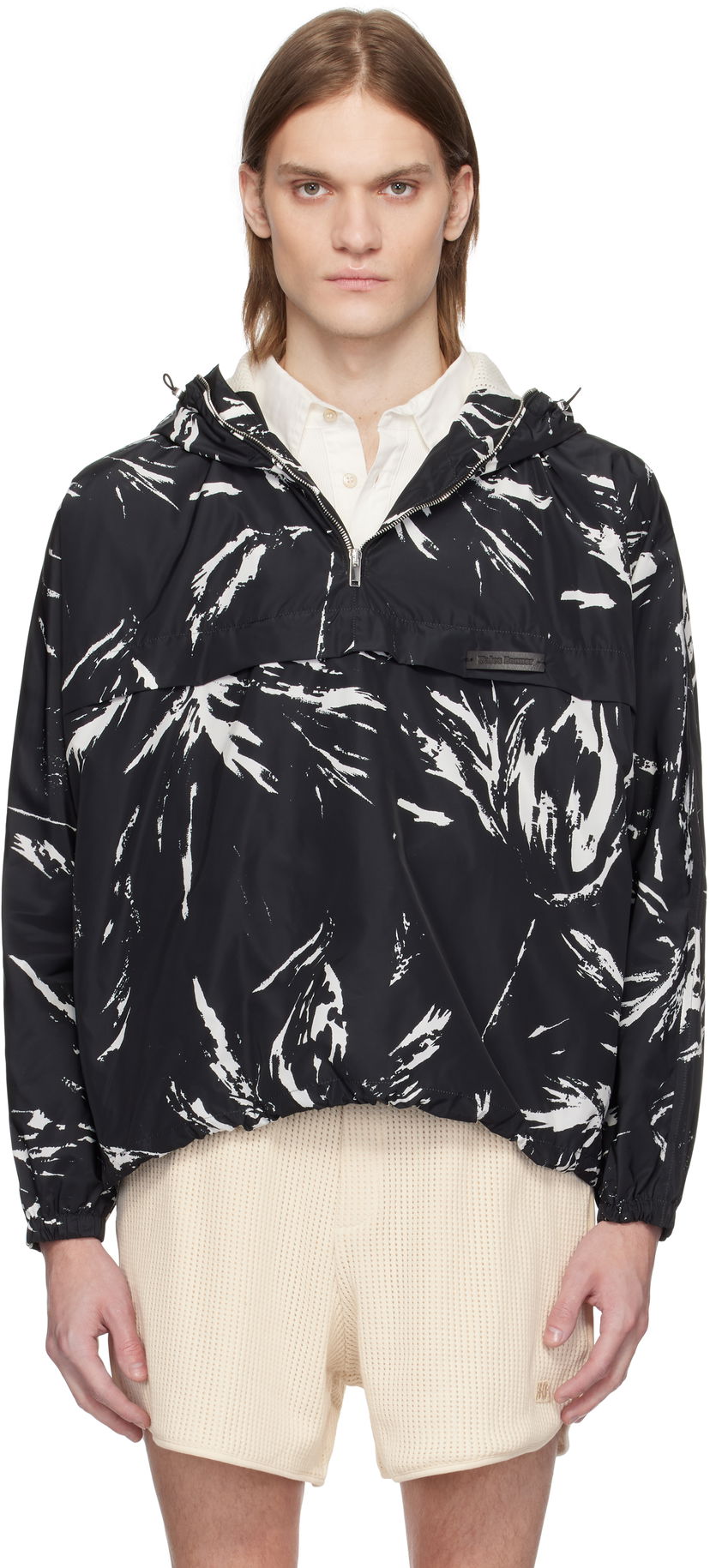 Vetrovka Wales Bonner Wales Bonner Bloom Print Anorak Črna | MS25JA03-PA01-9900 PRINT NYLON