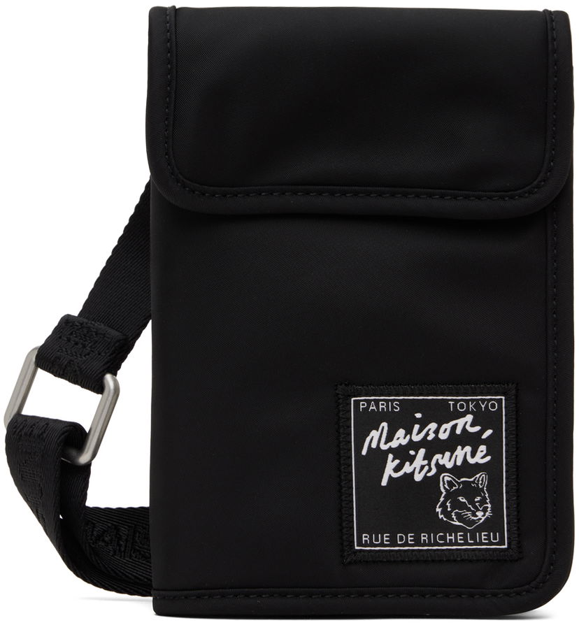 Denarnica MAISON KITSUNÉ Maison Kitsuné 'The Traveller' Neck Pouch Črna | MM05362WQ1001P199