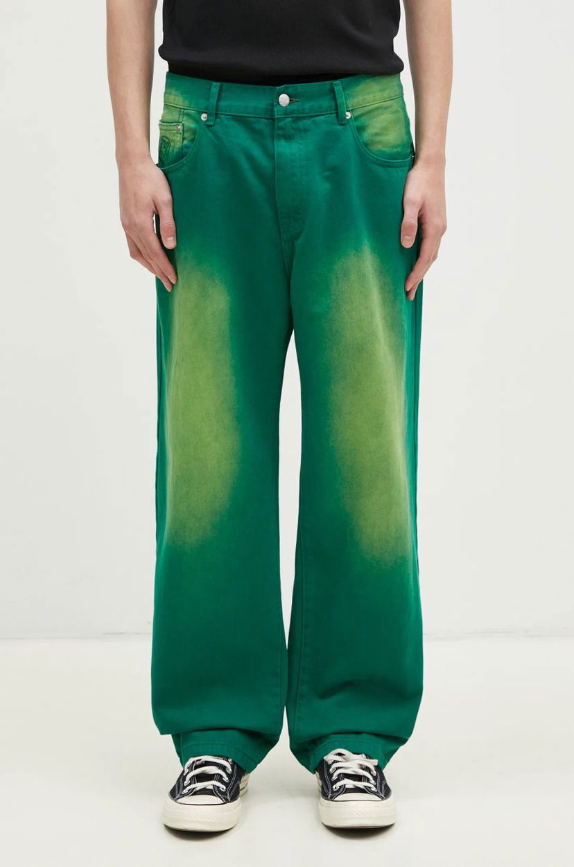 Kavbojke BILLIONAIRE BOYS CLUB Billionaire Boys Club Green Dyed Denim Pants Zelena | B24427