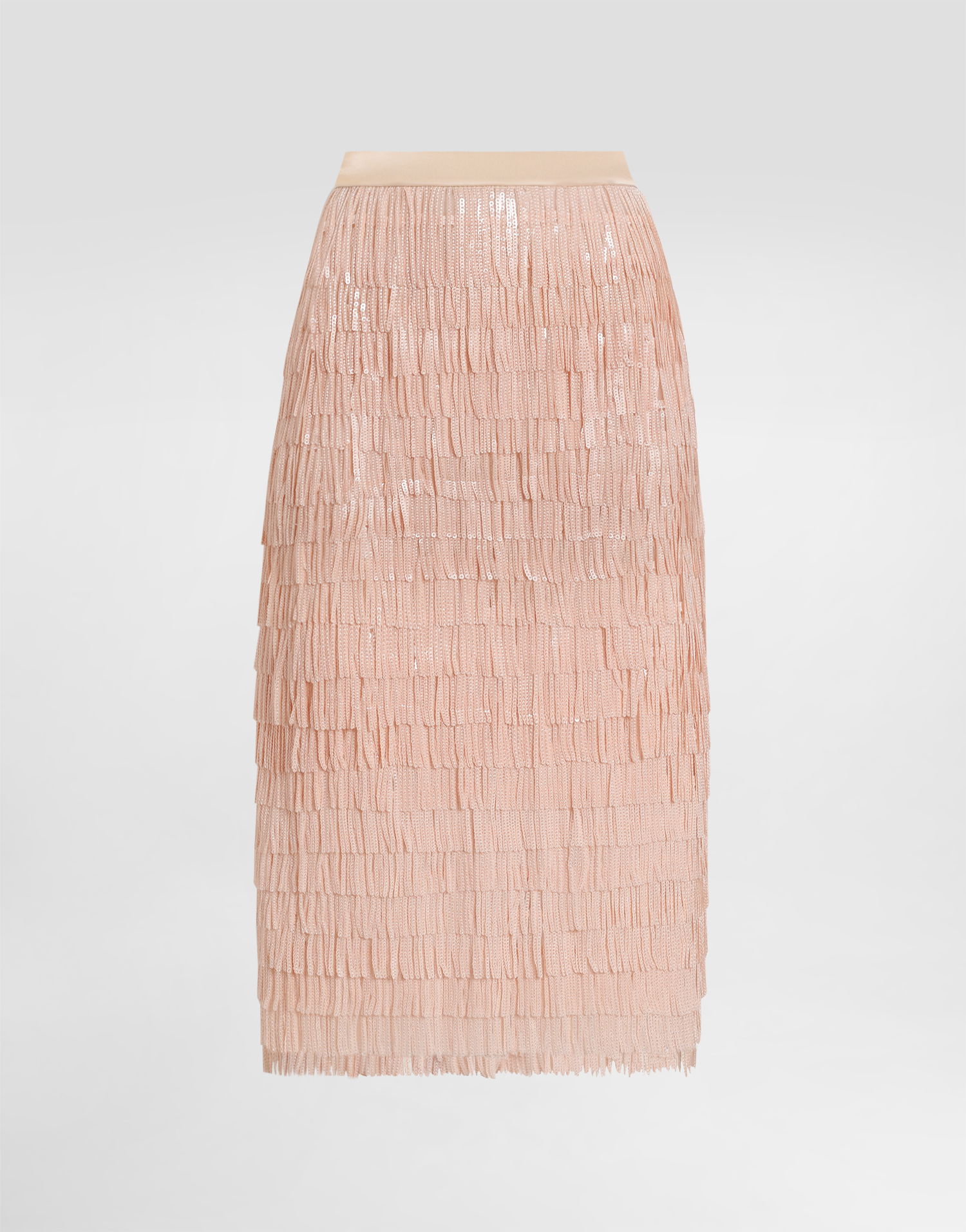 Krila Dolce & Gabbana Dolce & Gabbana Fringed Sequined Midi Skirt Roza | F4BCFTFLSLRF1218, 0