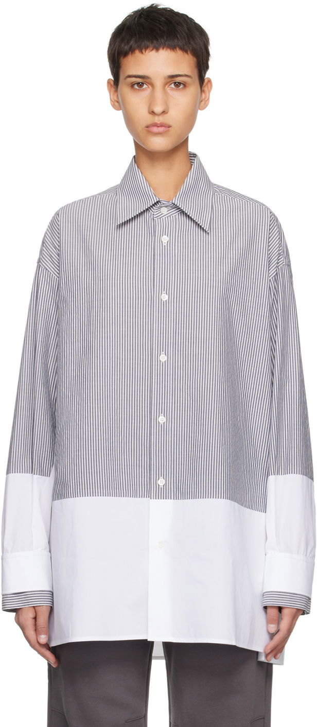 Srajce Maison Margiela MM6 Maison Margiela Striped Two-Tone Shirt Bela | S62DT0014 S78358, 0