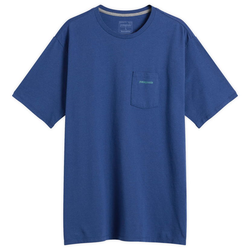 Majica Patagonia Men's Boardshort Pocket T-Shirt, Size Small Modra | 37655-CLMB