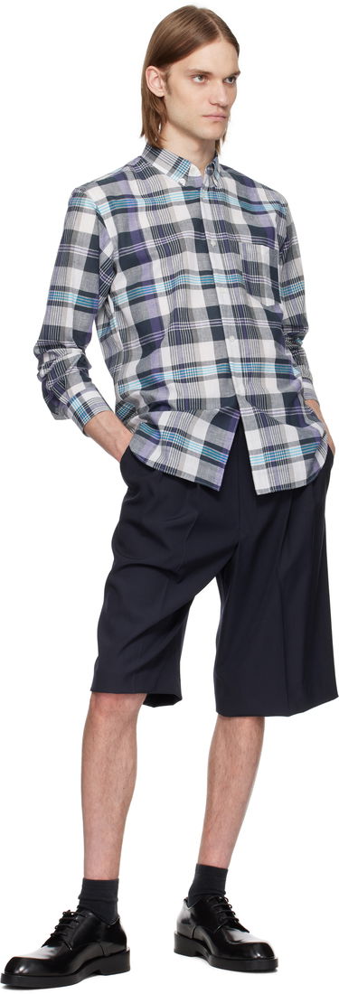 Srajce Comme des Garçons Comme des Garçons Shirt Yarn Dyed Check Poplin Shirt Lila | FO-B010-051, 3