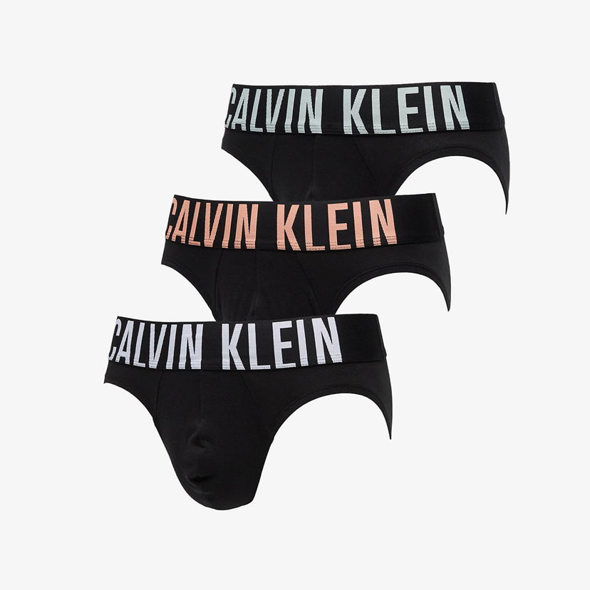 Boksarice CALVIN KLEIN Intense Power Cotton Stretch Hip Brief 3-Pack Black Črna | 000NB3607A VVN