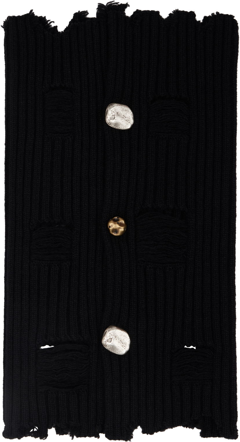 Šala Andersson Bell Wool Neck Warmer Scarf Črna | aaa421u