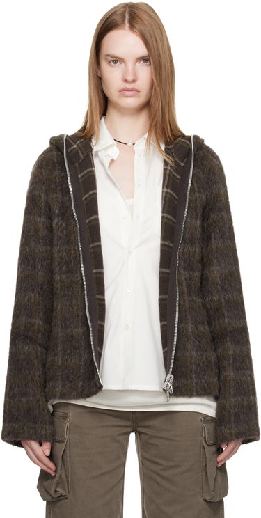 Pulover OUR LEGACY Our Legacy Fuzzy Full Zip Hoodie Rjava | W4256FD, 0