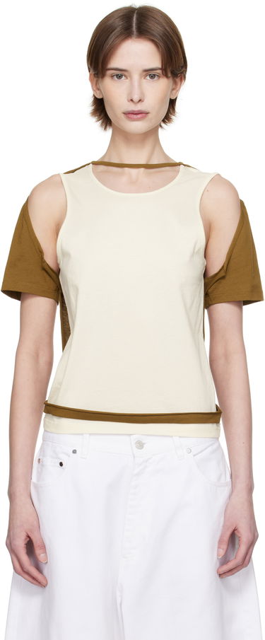 Majica brez rokavov Eckhaus Latta Eckhaus Latta Hugging Sleeveless T-Shirt Bež | 1203-EL-PS25-C -, 0