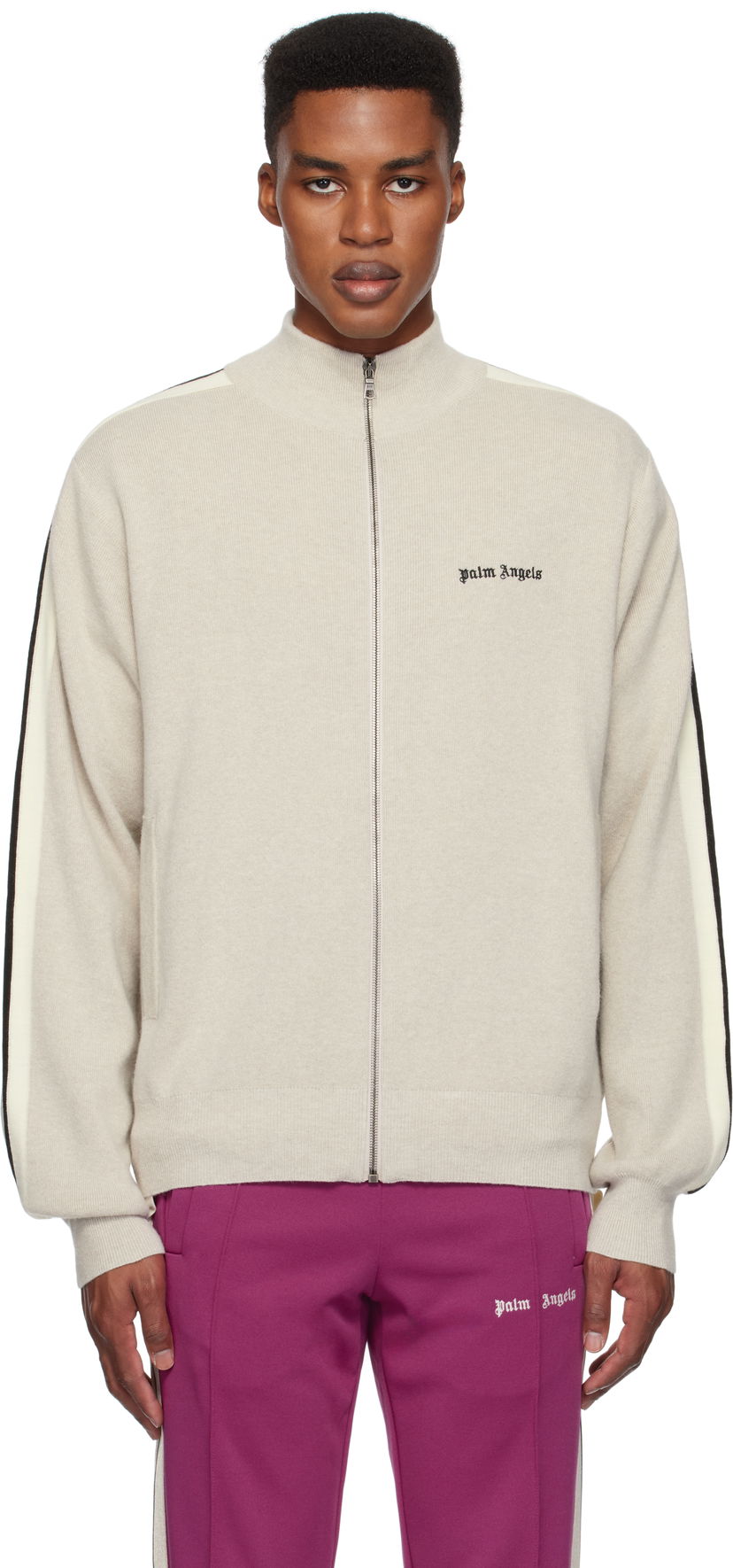 Trenirka Palm Angels Track Jacket Bež | PMHA028F24KNI0016110