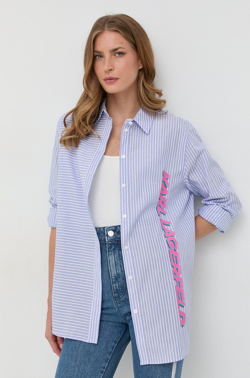 Srajce KARL LAGERFELD regula Turkizna | 225W1607, 0