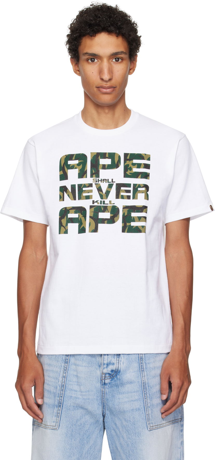 Majica BAPE A Bathing Ape 'ASNKA' Trial Camo T-Shirt Bela | 001TEL301036M