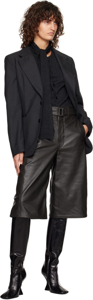 Jakna LEMAIRE LEMAIRE Single-Breasted Fitted Blazer Črna | JA1048 LF414, 3