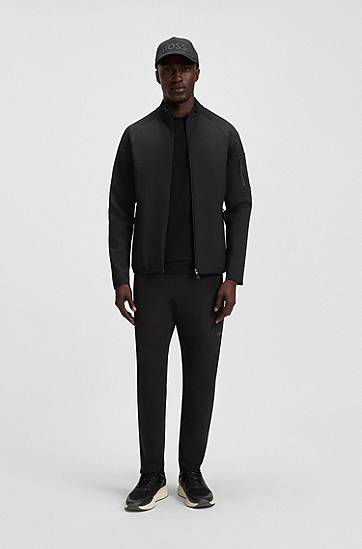 Trenirka BOSS Regular-Fit Tracksuit Bottoms with Reflective Details Črna | 50543913, 1