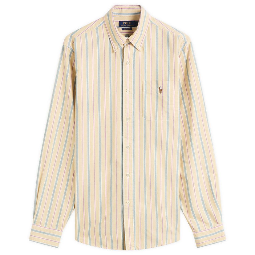 Srajce Polo by Ralph Lauren Polo Ralph Lauren Button Down Stripe Oxford Shirt Večbarvna | 710P00630002-YEL