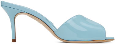 Nega čevljev Manolo Blahnik Manolo Blahnik Houramu Patent Leather Mules Modra | 123-2332, 0