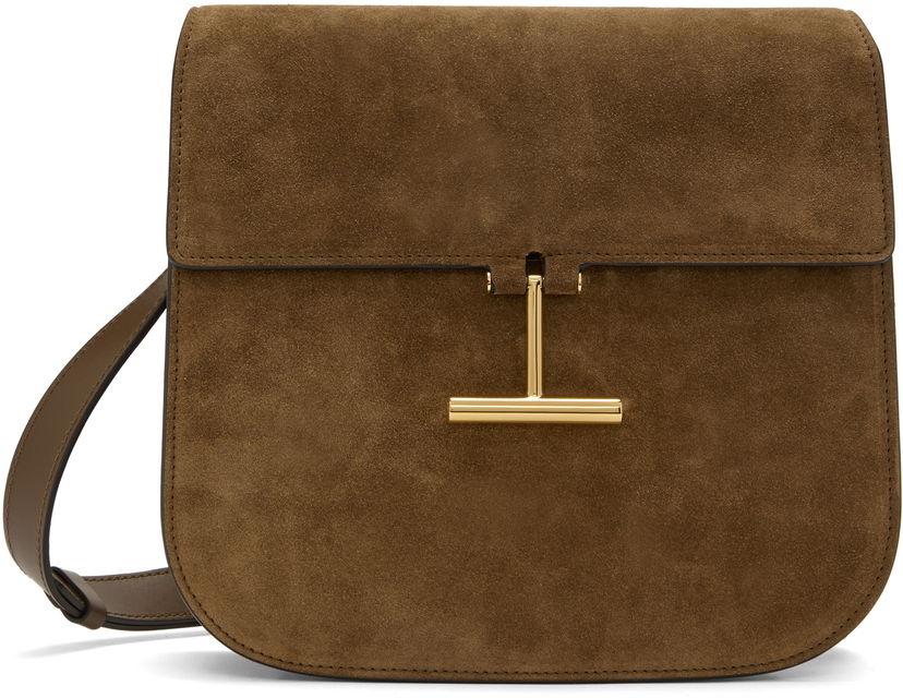Torba za čez ramo Tom Ford Suede Crossbody Bag Rjava | L1761-LCL068G