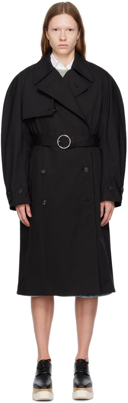 Trenčkot Stella McCartney Stella McCartney Belted Trench Coat Črna | 6700203CU403