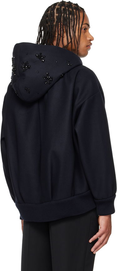 Bomber jakna Simone Rocha Simone Rocha Hooded Zip Bomber Jacket Mornarica | 6145B 1265, 2