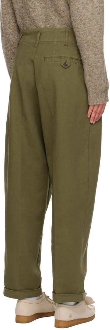 Hlače YMC YMC Keaton Pleated Trousers Zelena | Q4AZG, 2