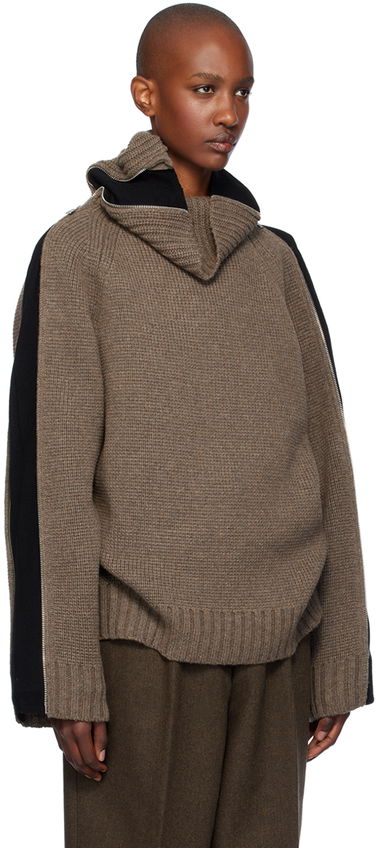 Pleteni pulover Helmut Lang Turtleneck Wool-Blend Sweater Rjava | O06HW797, 1