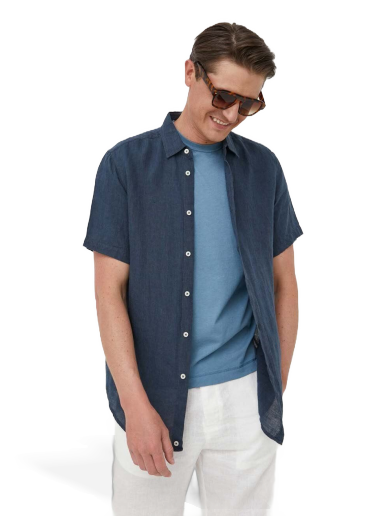 Srajce United Colors of Benetton Shirt Mornarica | 5BKU5QJH8.904