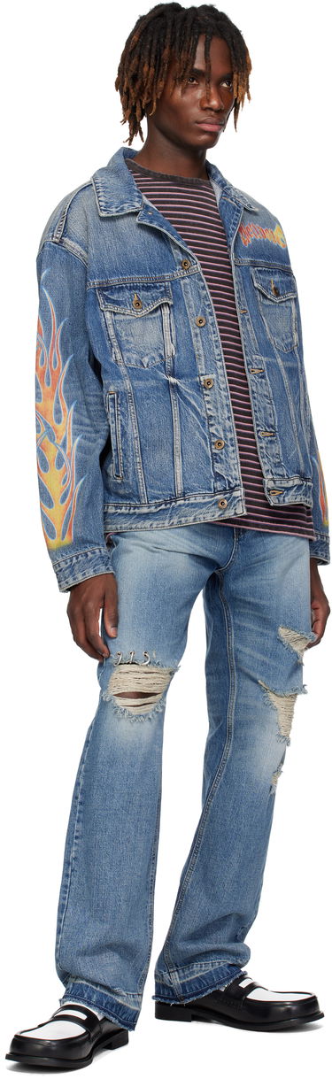 Jakna We11done We11done Blaze Logo Denim Jacket Modra | WD-DJ0-25-318-U-BL, 3