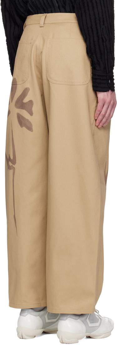 Hlače Collina Strada Collina Strada Catchfly Print Trousers Bež | XX6042, 2