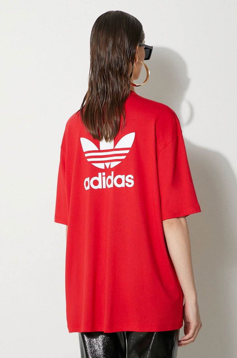 Majica adidas Originals Trefoil Tee T-Shirt Rdeča | IR8069