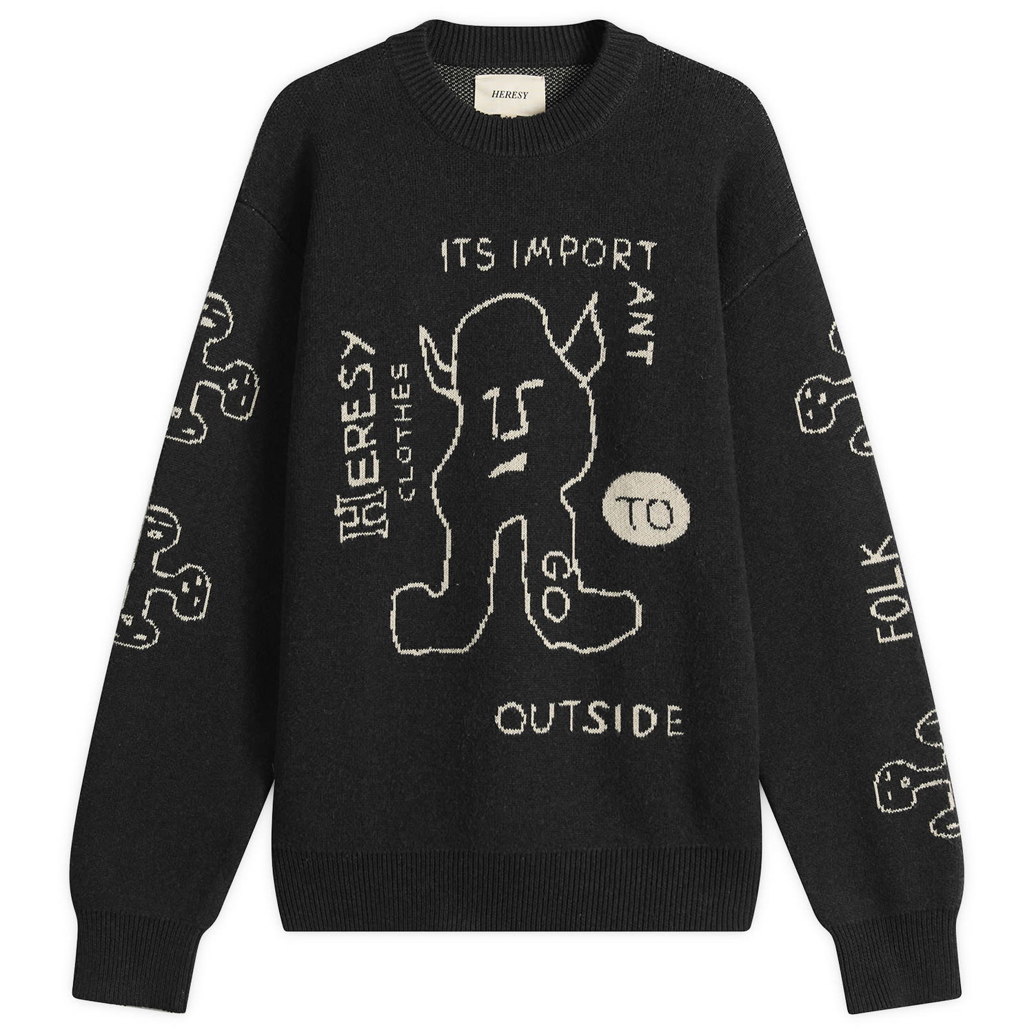 Pleteni pulover Heresy Outdoors Knit Sweater Črna | HAW25-KW02, 0