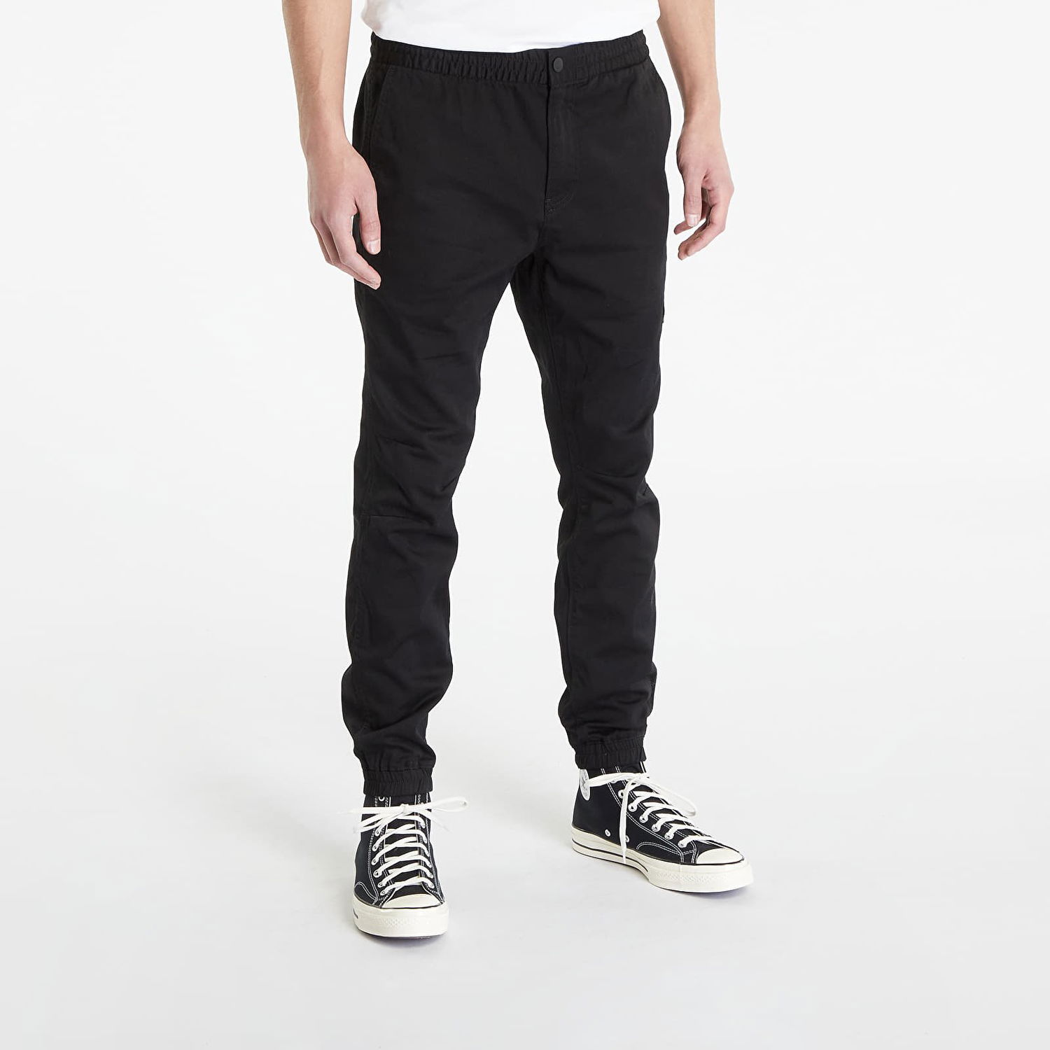 Cargo hlače CALVIN KLEIN Monologo Badge Casual Chinos Črna | J30J322923 BEH, 0