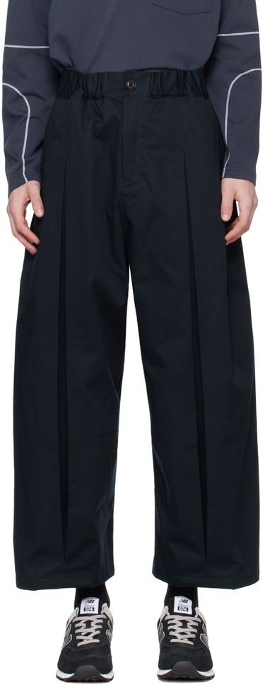 Hlače sage NATION SAGE NATION Box Pleat Trousers Mornarica | S011, 0