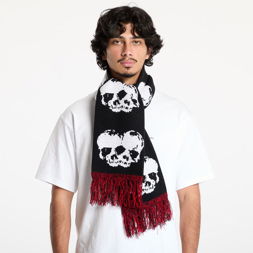 Šala Pleasures Skull Knit Scarf Črna | P24W057 BLACK