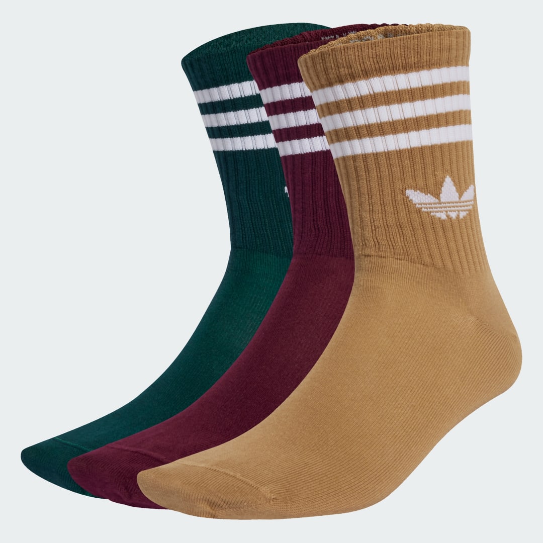 Nogavice adidas Performance 3-Stripes Crew Socks - 3 Pairs Rjava | JZ4945, 0