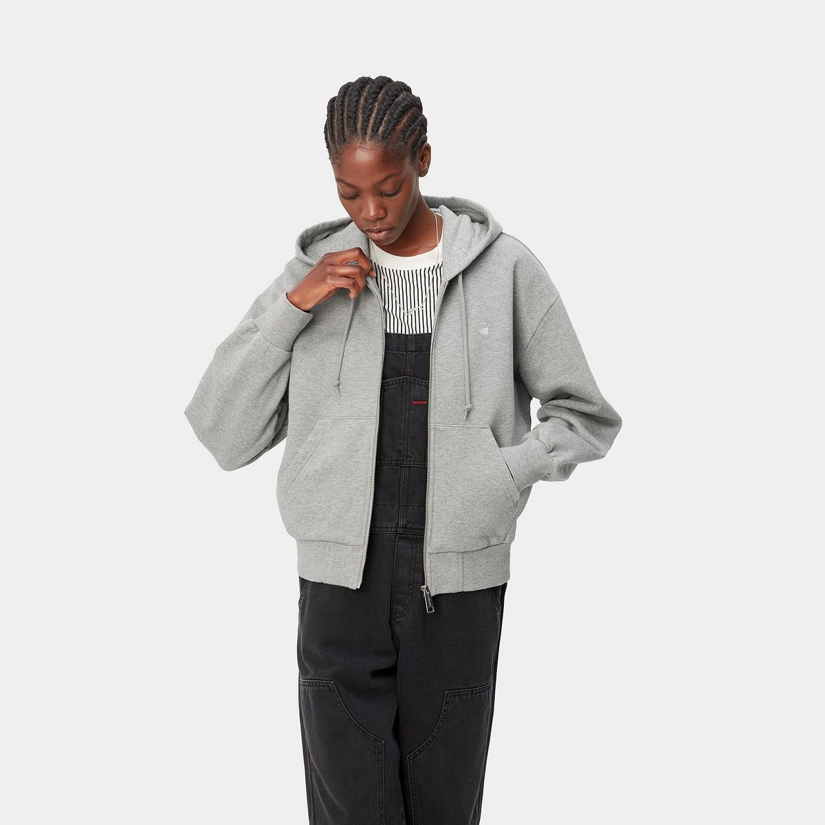 Jakna Carhartt WIP Hooded Casey Jacket Siva | I032642_10B_XX, 1