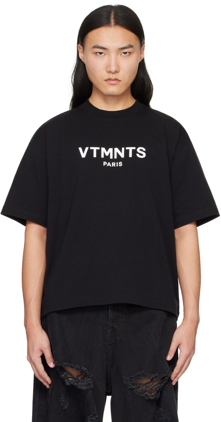 Majica VETEMENTS Paris Logo T-Shirt Črna | VL20TR100B