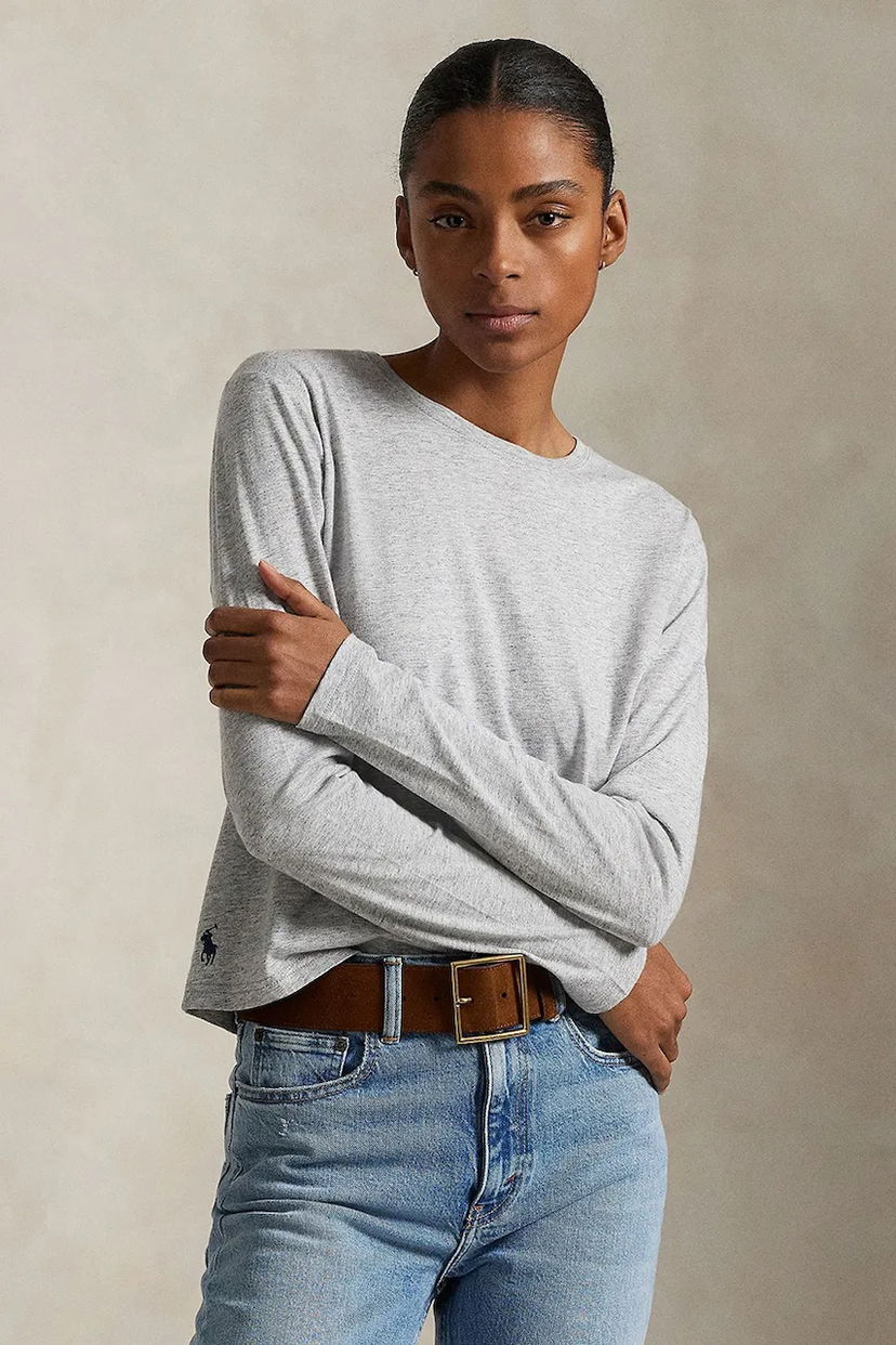 Majica Polo by Ralph Lauren Polo Ralph Lauren Long Sleeve T-Shirt Siva | 211967103